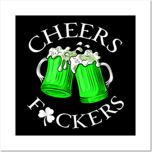 Cheers St Patricks Day Beer Drinking Mugs Irish Posters and Art